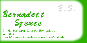 bernadett szemes business card